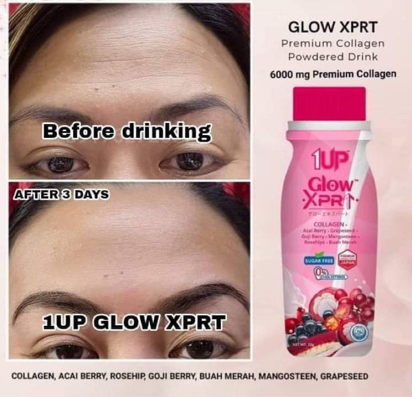 1UP GLOW XPRT with 6,000mg Premium Collagen from Japan