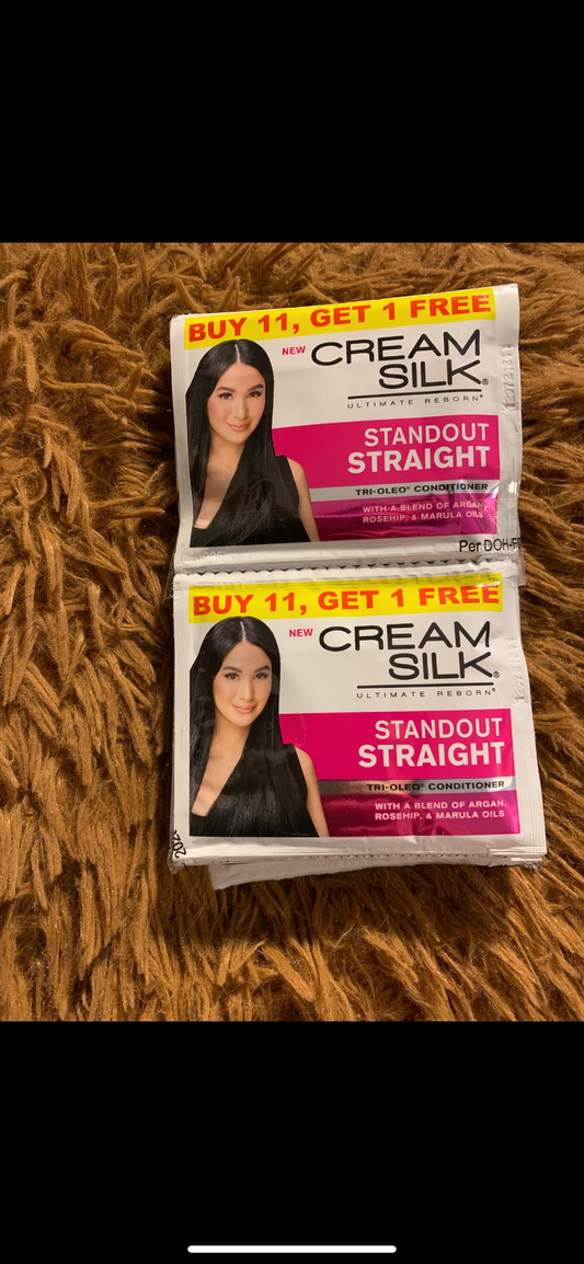 Cream Silk Conditioner Standout Straight Hair Reborn Conditioner. 12 sachets.