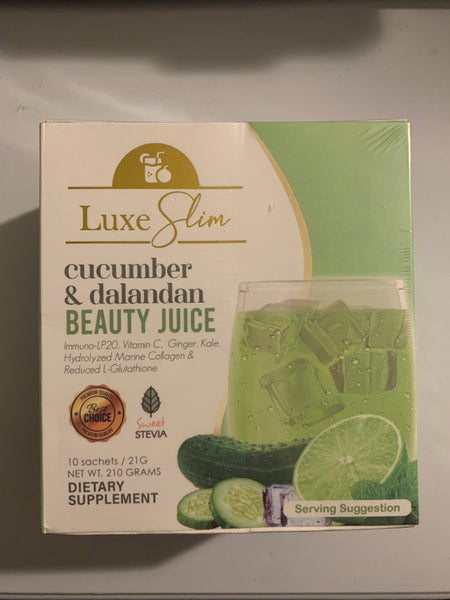 Luxe Slim Cucumber & Dalandan Beauty Juice. 10 sachets.